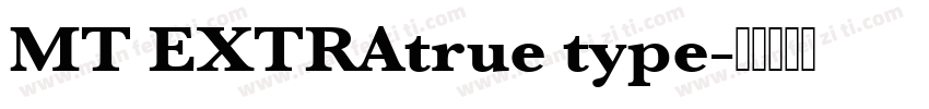 MT EXTRAtrue type字体转换
